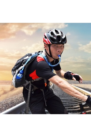 Artfulabode Su Şişesi Sırt Pratik Mavi Kolay İçimli Hortumlu Çıkarmadan Çantanızdan Geeroyoo Mavi