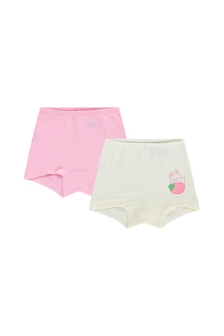 Civil Girls Çilek Ribana 2-10 Yaş Kız Çocuk 2'li Boxer - Standart