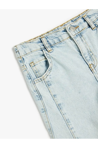 Koton Boyfriend Yüksek Bel Açık Mavi Kız Çocuk Jean Pantolon 5skg40014ad Açık Mavi
