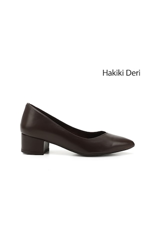 Gönderi R Kadın Kahve Antik Kısa Kalın Topuklu Hakiki Deri Ayakkabı Gdza13425172 Kahve