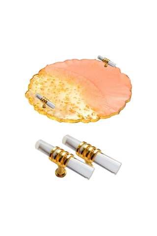 Epoksi Tepsi Kulpu Cam Kulp T Model 2 Adet Gold