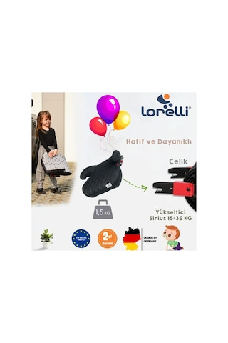 Lorelli Sirius Isofix 15-36 Kg Isofixli Oto Koltuğu Yükseltici