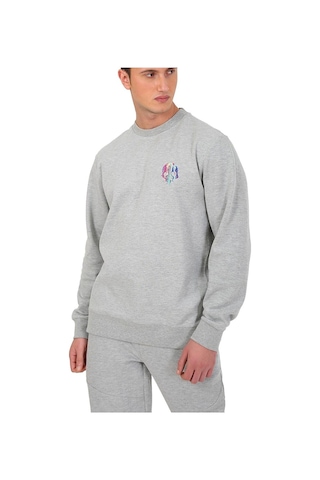 Esqudo Skull Erkek Sweatshirt Eswtp0001 Gri