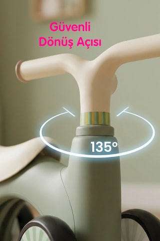 Işıklı Ve Müzikli 4 Tekerlekli İlk Denge Bisikletim Yeşil