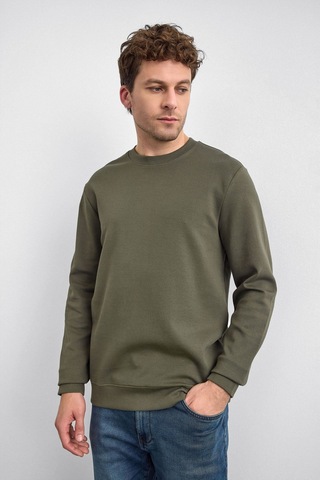 Backandbond Haki Regular Fit Bisiklet Yaka Sweatshirt
