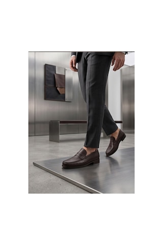 Crc Ayakkabı %100 Hakiki Deri Rugan Erkek Loafer - El İşçiliği Premium Klasik Ayakkabı - Burgundy Patent Kahverengi