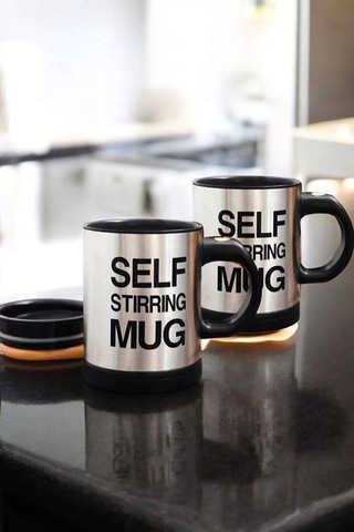 Mey İthalat Yazılı Mug Kupa Karıştırıcı Özelliği Ve Paslanmaz Çelik