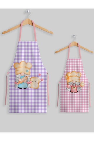 Ays Home Pötikareli 2'li Anne Çocuk Mutfak Önlüğü Seti