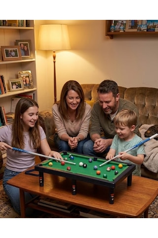 Çocuklar İçin Bilardo Seti Masaüstü Snooker Ve Pool Oyuncak - Lisinya