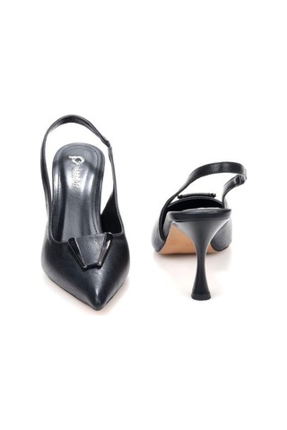 Pisagor Ps-32130 7 Cm Topuklu Kadın Stiletto Abiye Ayakkabı Sıyah
