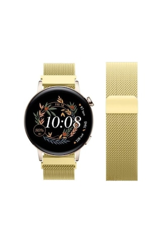 Huawei Watch Gt3 Elegant / Gt2 42mm Uyumlu 20mm Manyetik Milanese Loop Metal Kordon