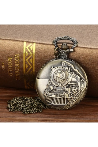 Smael Tren Tasarımlı 47 MM Köstekli Cep Saati