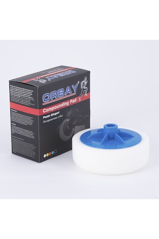 Orbay Aplikatörlü Polisaj Pasta Cila Süngeri Beyaz 150mm Ortasert