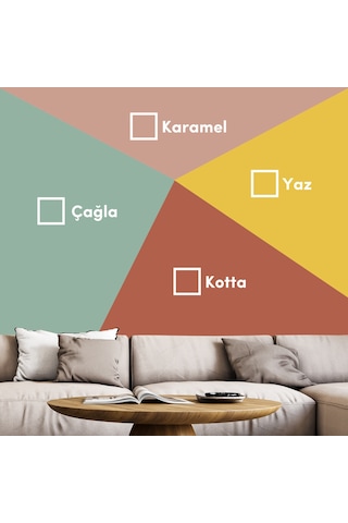 Bi Boya Geometrik Duvar Boyama Seti 7 - 1 L