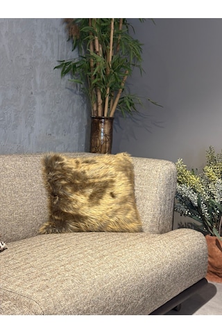 Yumuşak Peluş Kırlent Dekoratif, Konforlu & Modern Ev Aksesuarı Kolay Temizlenir kahverengi