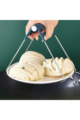 Mufunye Pratik Mutfak Seti: Paslanmaz Çelik Isıya Dayanıklı Tabak-kase Tutucu + Kırmızı Silikon Eldiven Kayma Engeli, Evlilere Hediye Ideali Diğer