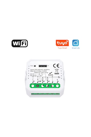 Tuya Uyumlu Wifi Kuru Kontak Modül - No Nc