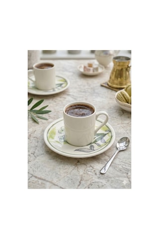 Kahve Fincanı Takımı - 6 Kişilik Beyaz