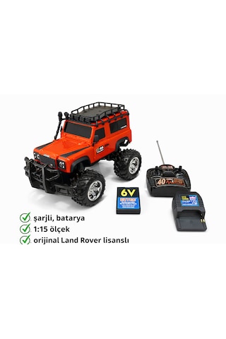 Uzaktan Kumandalı Land Rover Defender Sarjlı Oyuncak Kırmızı