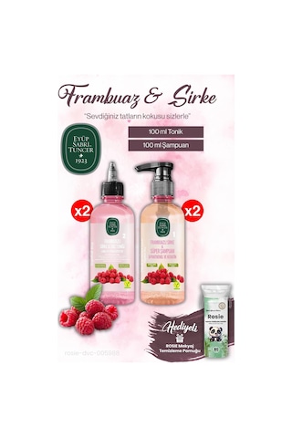 Eyüp Sabri Tuncer Sirke Frambuaz X2 Saç Toniği Ve X2 Şampuan 100 Ml, Rosıe Makyaj Pamuğu