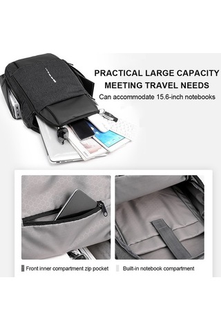 Fastbuy Usb Şarjlı Ultra İnce Ve Dayanıklı 15,6 Dizüstü Bilgisayar Sırt Çantası