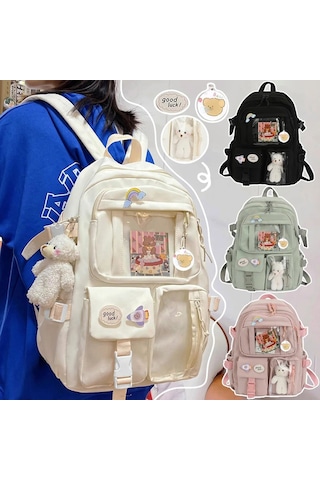 Japon Lisesi Kız Sırt Çantası Okul Çantaları Genç Kızlar Için Çok Cepler Yeni Kawaii Sırt Çantası Kadın Harajuku Sevimli Mochila