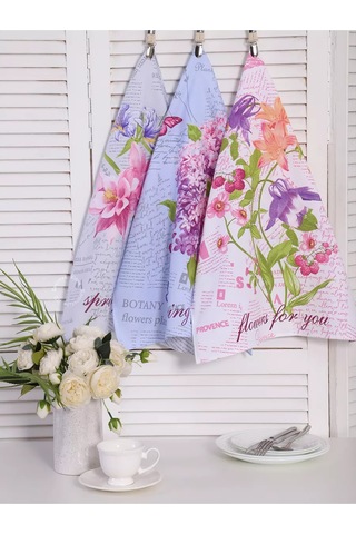 Kuz'kina Hatka 3 Parçalık Mutfak Havlusu Seti 224582758 Safir-mavisi