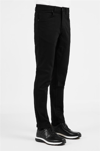 İmza Siyah Pamuklu 5 Cep Düz Paça Slim Fit Casual Denim Pantolon 1023255159 Siyah