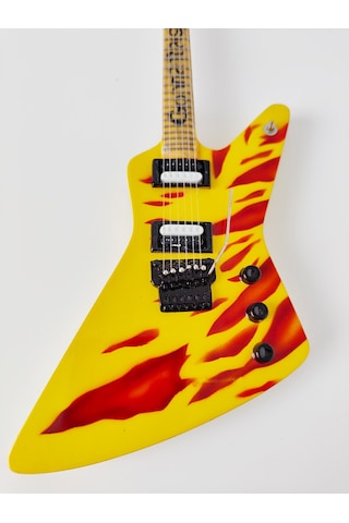El Yapımı 1/4 Ölçek Minyatür Elektro Gitar Hamer Gonna Raise Hell