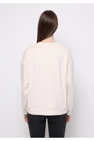Colin's Colins Regular Fit Yuvarlak Yaka Sloganlı Kadın Ekru Sweatshirt Cl1076579 Q1.v2 Ecr Ekru