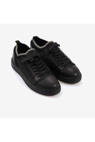 Kemal Tanca Erkek Spor & Sneaker Ayakkabı Trk1 Siyah Triko