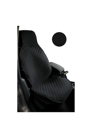 Oto Koltuk Minderi Terletmez 3'lü Set Siyah Cepli