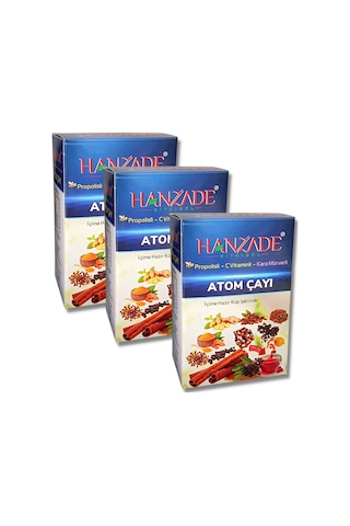 Hanzade Bitkisel Propolisli C Vitaminli Kara Mürverli Atom Çayı 3 x 150 G