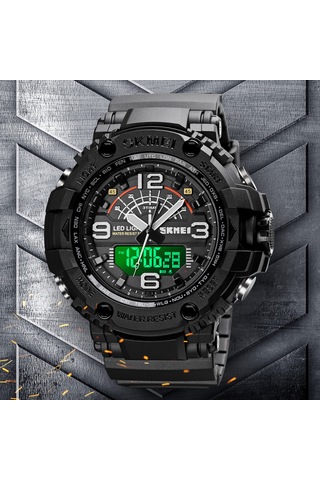 Skmeı Kuvars Dijital Elektronik Erkek Saati 3 Zaman Modu Tarih Hafta Çalar Saat Arka Aydınlatma 5atm Su Geçirmez Erkek Moda Spor Saatleri Bileklik Günlük Yaşam İş Erkekleri İçin Hediyeler Gri Kamuflaj Diğer