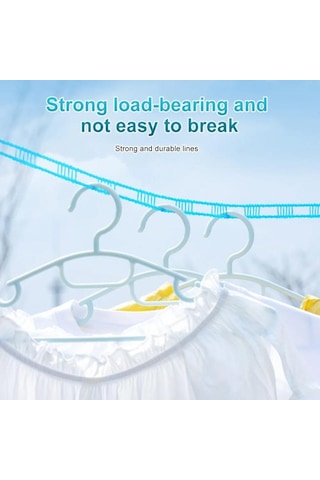 Kalınlaştırılmış Çamaşır İpi Kaymaz Rüzgar Geçirmez Çamaşır Askısı İpi Taşınabilir Ev Çamaşır Malzemeleri Kamp Aksesuarları Rastgele Renk Pembe