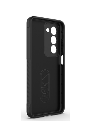 Maks Technology Oppo A5 Uyumlu Kılıf Esnek Tpu Oyuklu Arka Yüzey Tasarımlı Mkst Etnik Silikon Kapak - Siyah