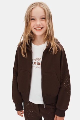 Nk Kids Kız Çocuk Uzun Kollu T-shirt 39329 Ekru-kahve
