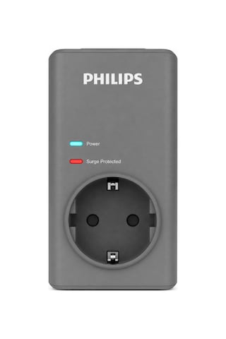 Phılıps Chp7010g/10 1140 Joule Tekli Akım Korumalı Priz, Gümüş 0