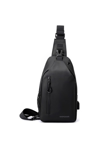 Erkek Büyük Kapasiteli Günlük Çapraz Çanta Siyah