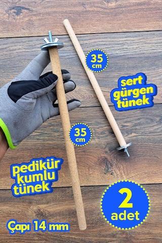 Venty 2'li Doğal ve Pedikür Tünek 35 cm / Ø 14 mm Sultan, Kakariki, Muhabbet, Forpus, Sevda, Cennet