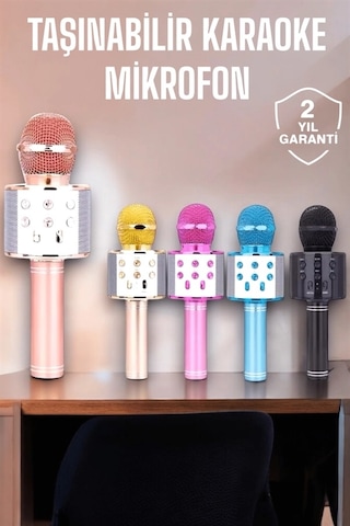 Vexor Taşınabilir Bluetooth Karaoke Mikrofon: Hafıza Kart Girişli, Etkileyici Performans