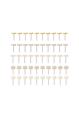Geeroyoo 50 Adet 3.0mm Yün Keçe Cila Pedi - Metal, Taş Ve Mücevher Parlatma İçin Döner Alet Aksesuarı