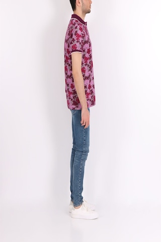 Henry Cotton's Slim Fit Desenli Polo Yaka  Cotton Erkek Tshirt Bordo
