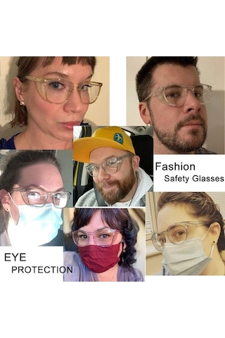 Trendooze Güvenlik Gözlükleri Kadın-erkek Saftey Anti-sis Şeffaf Mavi