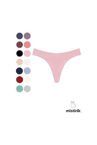 Mistirik Paulo Model Fitilli Esnek Kumaş String Tanga Açık Pembe Renk Açık Pembe