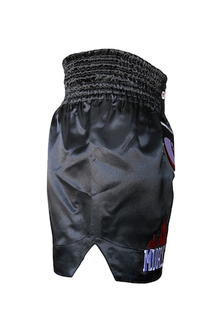 Kogam Leon No Fear Nakışlı Profesyonel Muay Thai Ve Kick Boks Şortu Siy