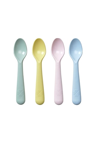 Ikea Kalas Çocuk Kaşık Seti, Pastel Tonlar, 4 Adet Çok Renkli