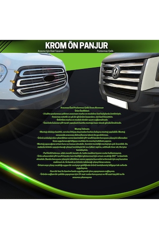 Volkswagen Transporter T6 2020+ Araca Özel Ön Panjur U Formlu A+