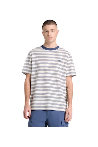 B0a5mrcadp1-r Timberland 4 Rows Striped Short Sleeve Tee Erkek T-shirt Krem B0a5mrcadp1-r