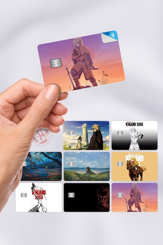 Vinland Saga Kart Kaplama Sticker 8 Adet Çok Renkli